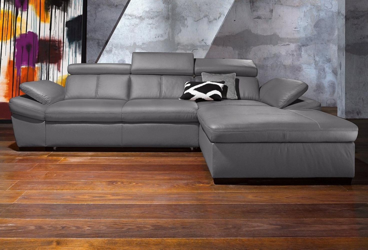 exxpo - sofa fashion Ecksofa Salerno, klassisch modernes Funktionssofa, hoher Sitzkomfort, L-Form, inkl. Kopf- und Armteilverstellung, wahlweise mit Bettfunktion Bild 1