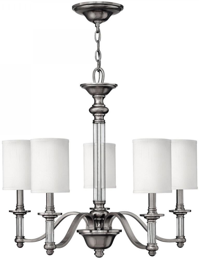 Elstead Lighting Sussex 5-Light Kronleuchter Nickel gebürstet 5-flammig E14 Bild 1