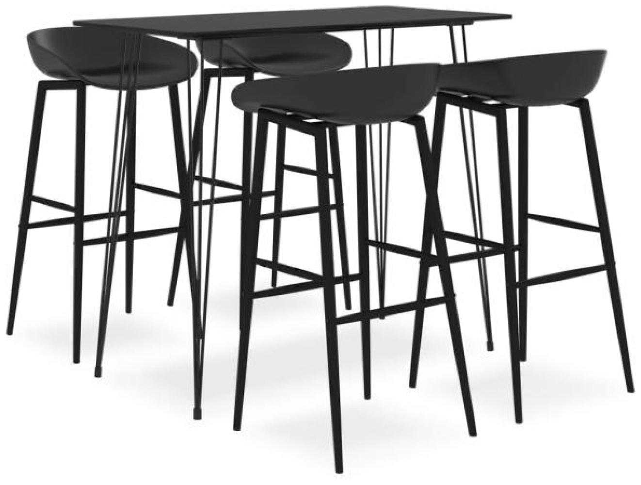 vidaXL 5-tlg. Bar-Set Schwarz [3057381] Bild 1