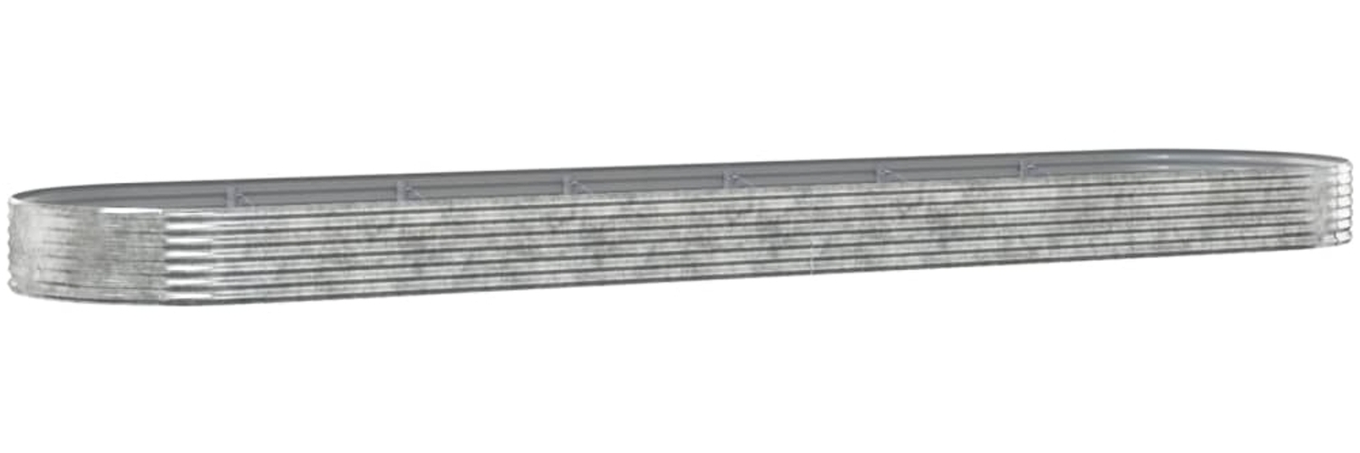 vidaXL Hochbeet Verzinkter Stahl 600x140x36 cm Silbern 319052 Bild 1