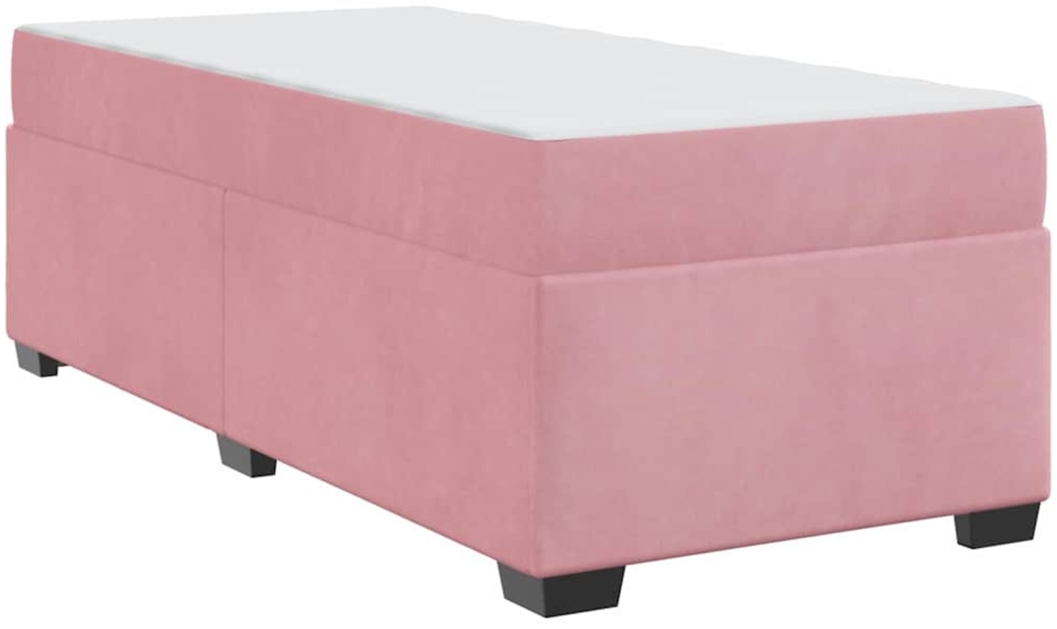 vidaXL Bettrahmen mit Matratze Rosa 90 x 190 cm Stoff 3399265 Bild 1