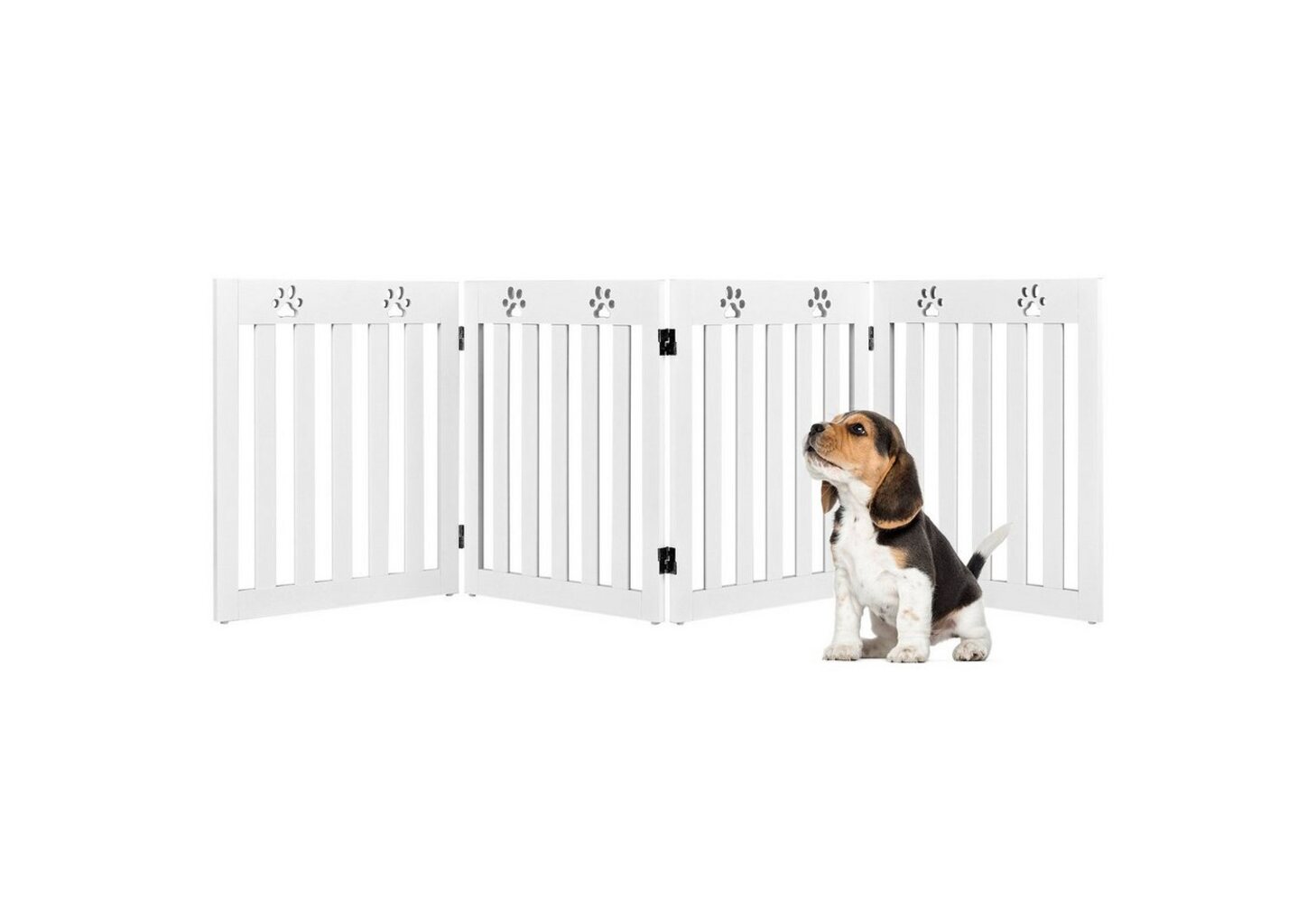 COSTWAY Absperrgitter Hunde 4 Paneelen 60cm Bild 1