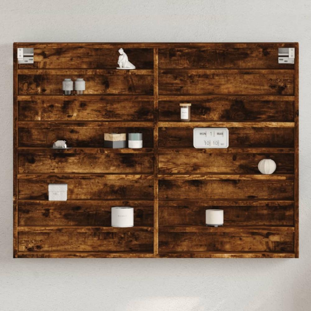 vidaXL Vitrinenschrank Räuchereiche 100x8,5x75 cm Holzwerkstoff 847937 Bild 1