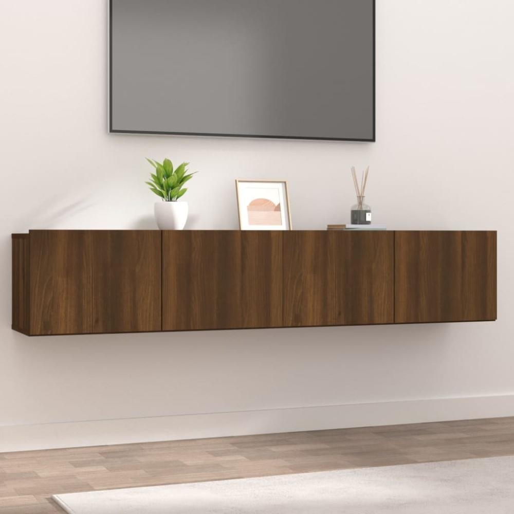 vidaXL TV-Schränke 2 Stk. Braun Eichen-Optik 80x30x30 cm Holzwerkstoff 820465 Bild 1