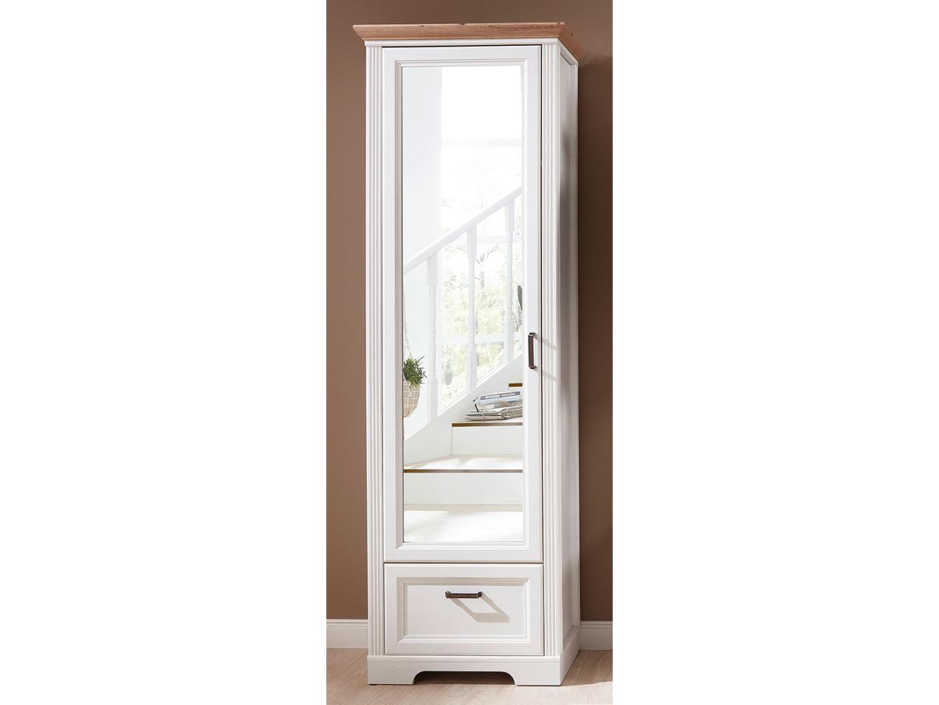 Garderobenschrank >Jasmin< in Pinie-Hell - 65 x 204 x 41 cm (BxHxT) Bild 1