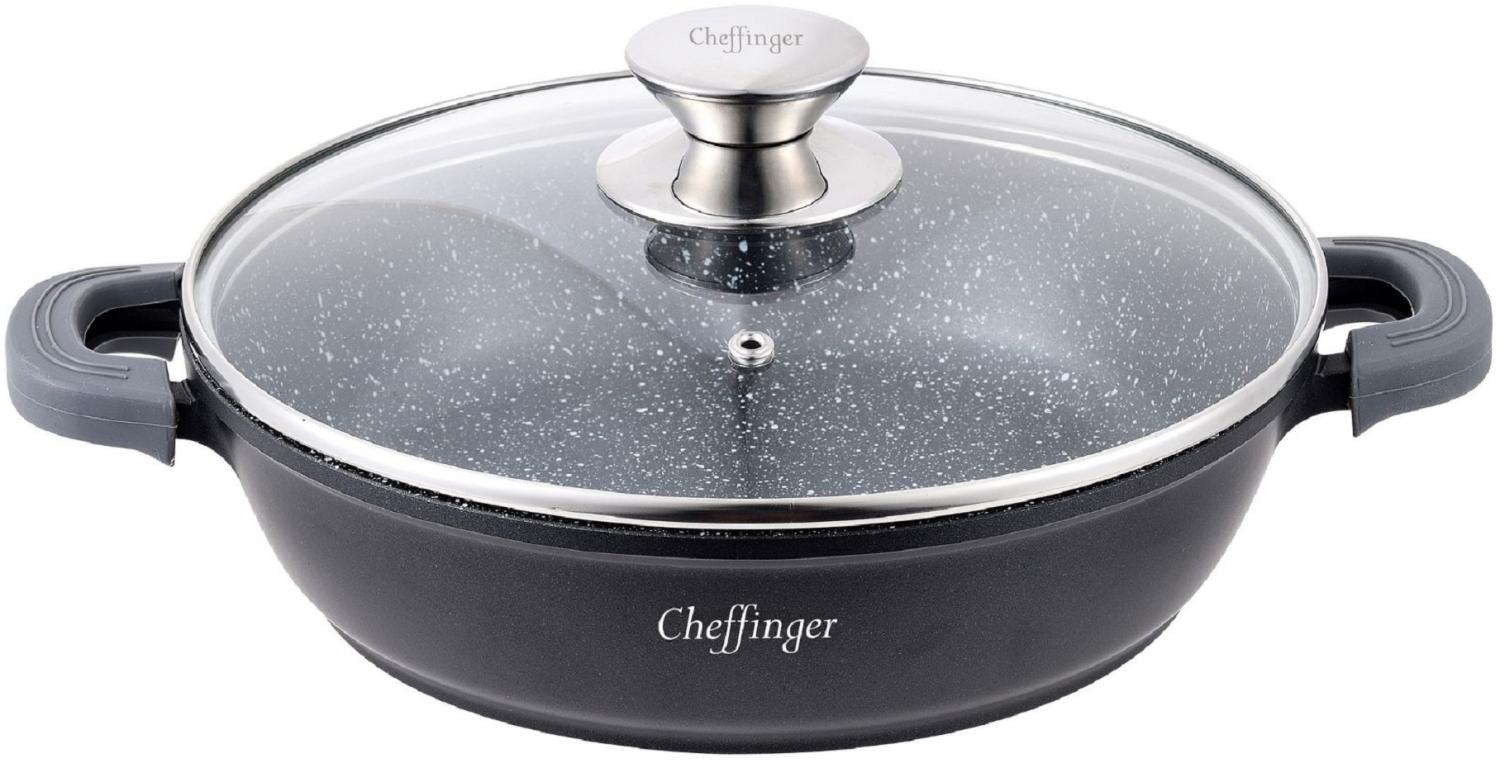 Cheffinger Kochtopf Servierpfanne Schmorpfanne Induktion Ø36cm Alu Guss Topf Pfanne Bild 1