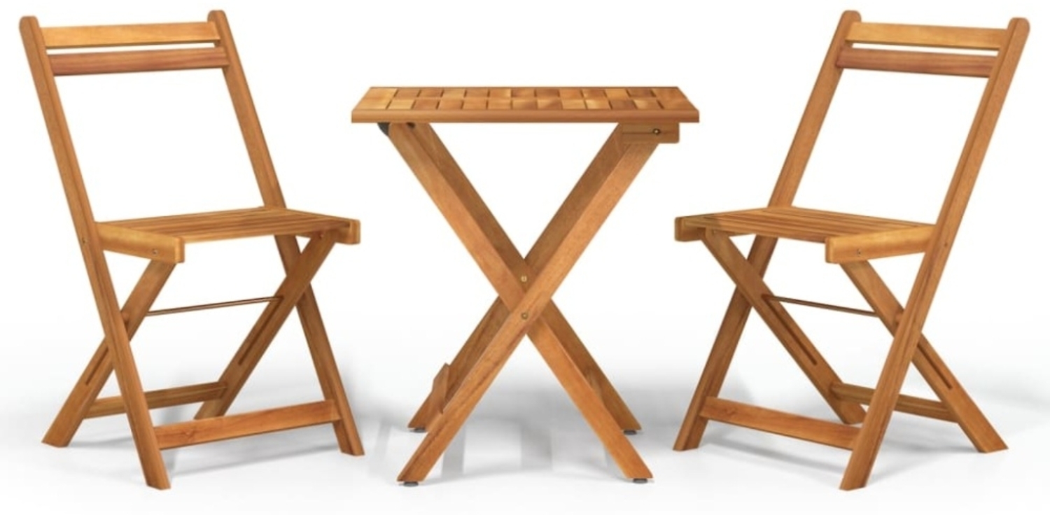 vidaXL 3-tlg. Bistro-Set Klappbar Massivholz Akazie 319703 Bild 1