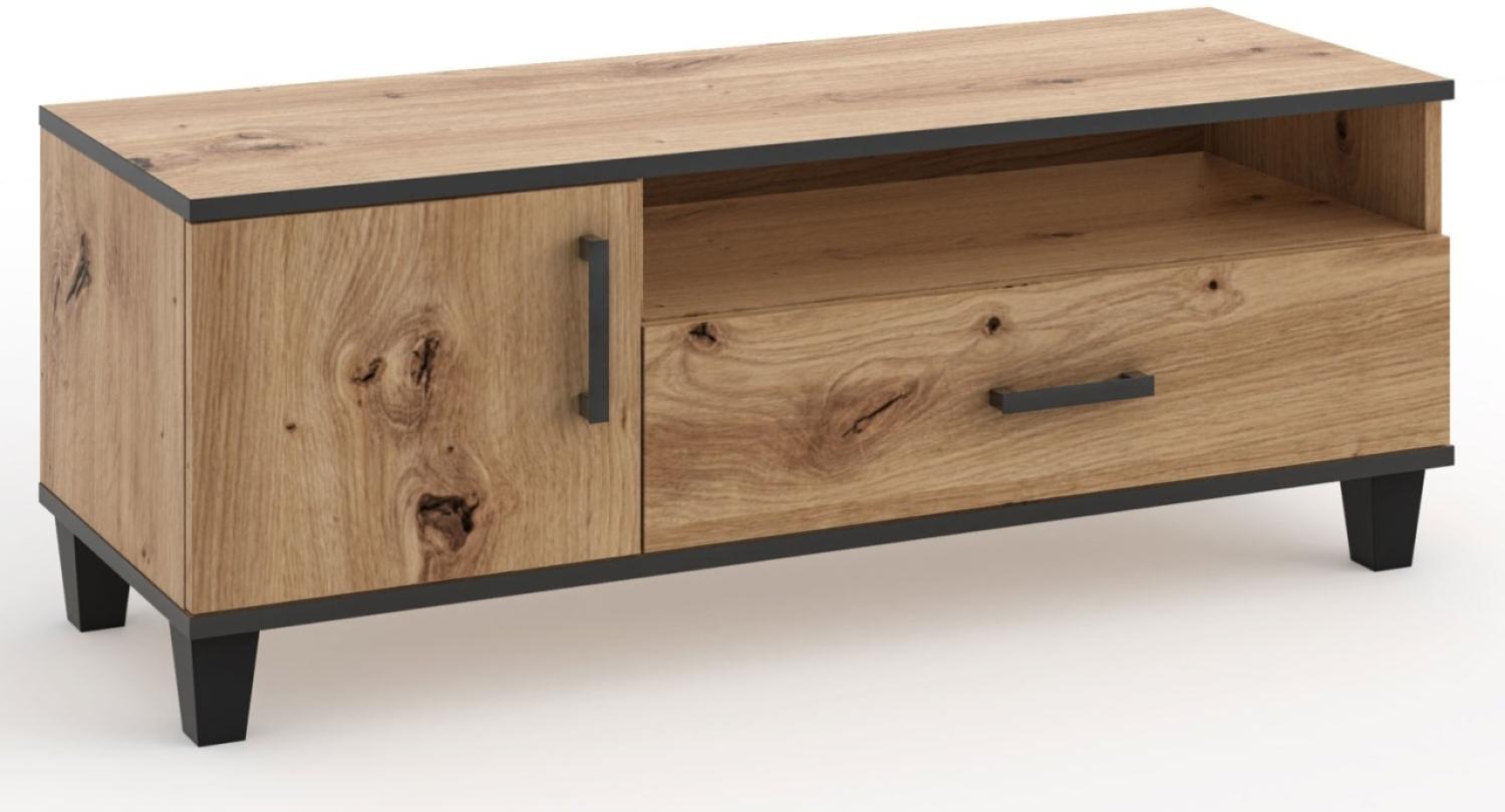 Lowboard TV-Unterschrank Pola 120x40x51,5cm Artisan Eiche 1-türig Bild 1