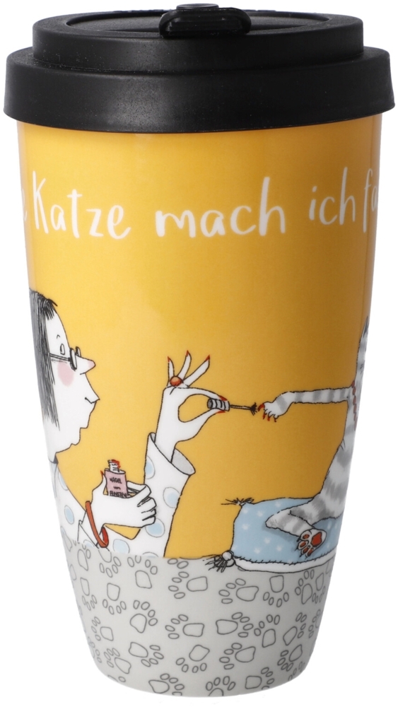 Goebel Mug To Go Barbara Freundlieb - Für meine Katze, Trinkbecher, Kaffeebecher, Fine Bone China, Bunt, 500 ml, 27001131 Bild 1