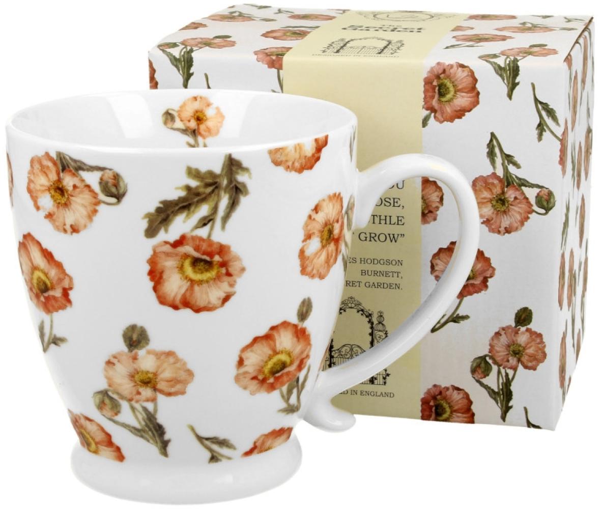 DUO FLORAL Jumbobecher 480 ml WILD POPPIES mit Fuß, New Bone China Porzellan Bild 1