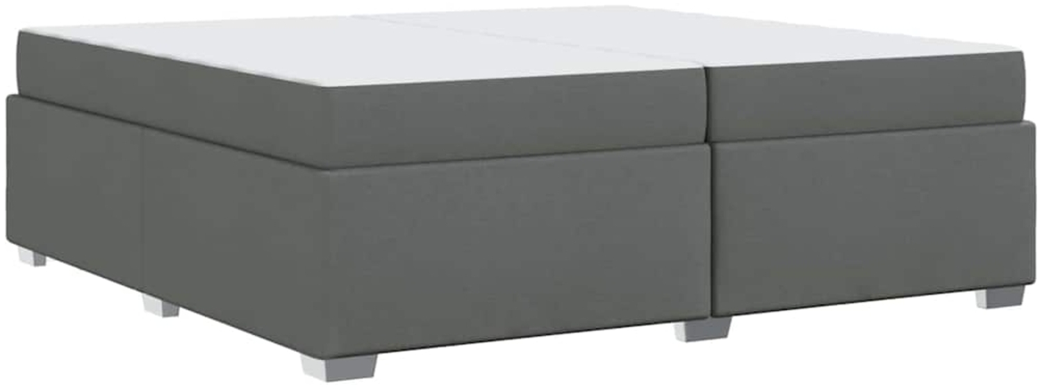 vidaXL Bettrahmen mit Matratze Dunkelgrau 200 x 200 cm Stoff 3399209 Bild 1