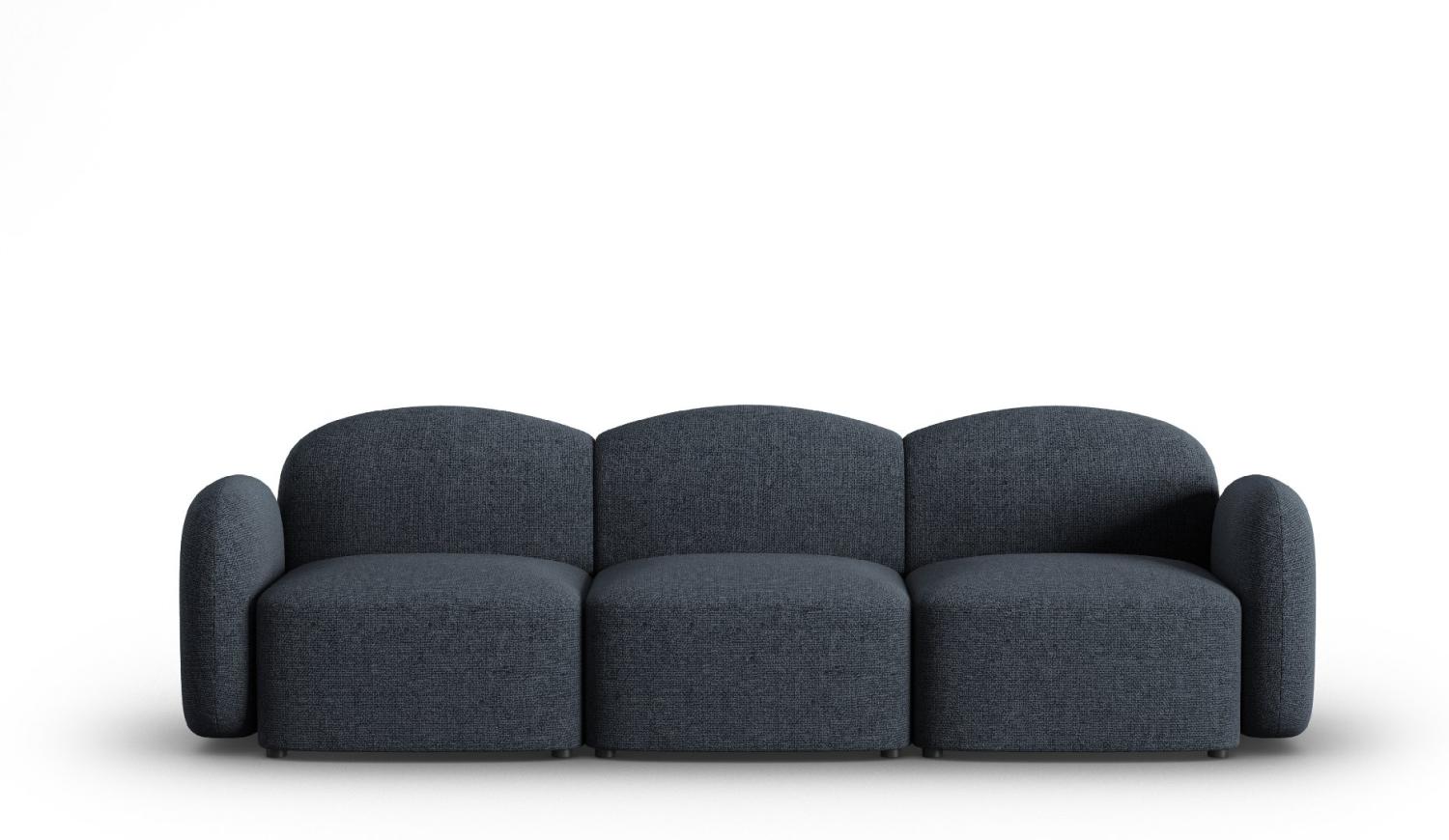 Micadoni Sofa Blair 3-Sitzer Chenille Blau Melange Bild 1