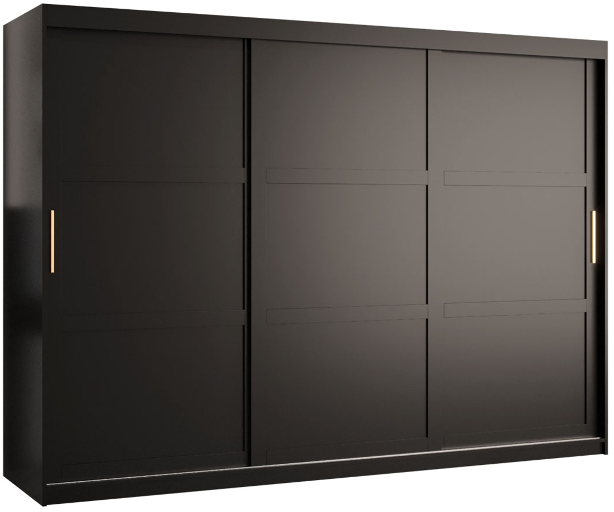 Kleiderschrank Kirtan Rotuni 1 250 (Farbe: Schwarz, Größe: 250 cm) Bild 1