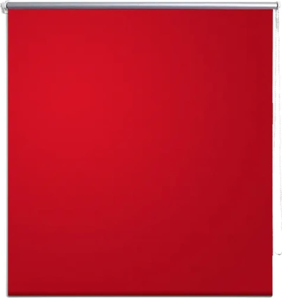 vidaXL Verdunklungsrollo Seitenzug Rollo Klemmrollo Klemmfix Kette, Rot, 40x100 cm Bild 1