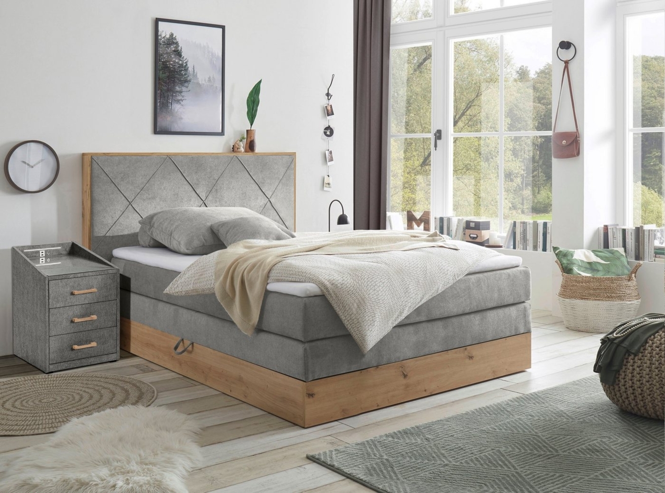 ED EXCITING DESIGN Boxspringbett Bellevue, inkl. Bettkasten, wahlweise mit Matratze und Topper Bild 1