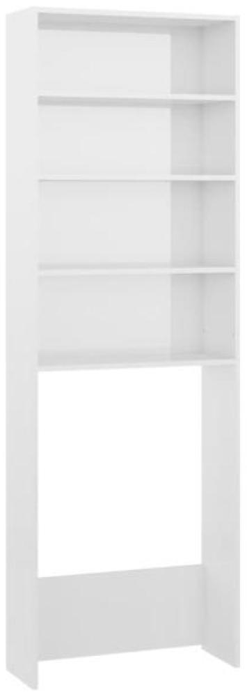 vidaXL Waschmaschinenschrank Hochglanz-Weiß 64x24x190 cm 808410 Bild 1