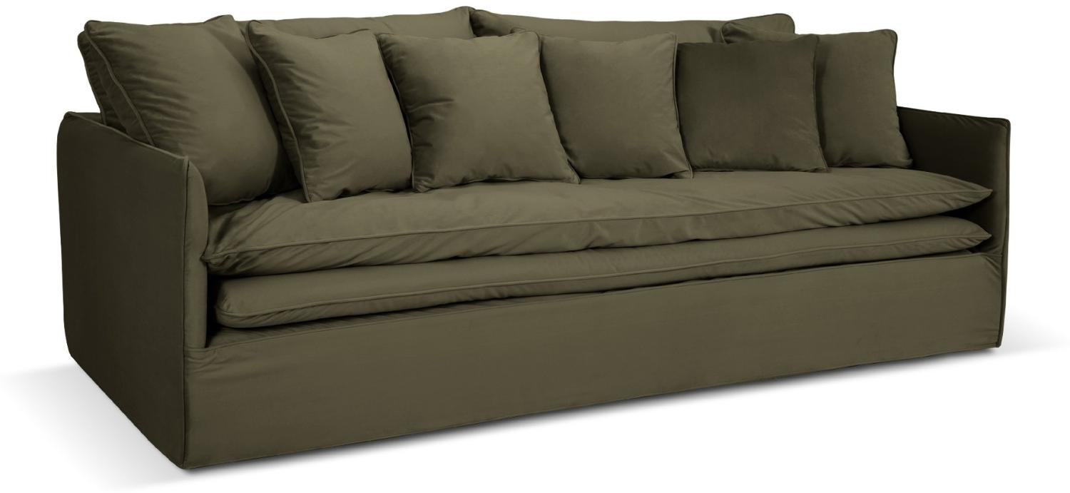 Micadoni Sofa Boho 4-Sitzer Samtstoff Grün Bild 1