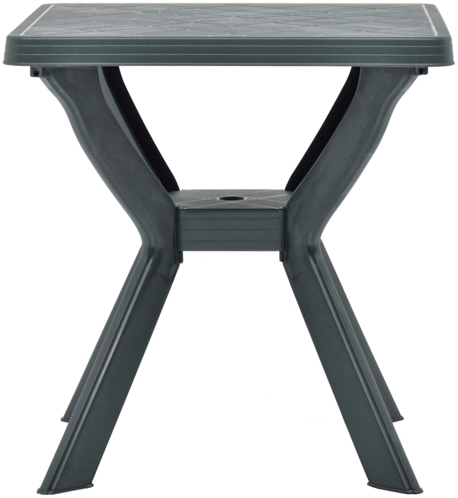 vidaXL Bistrotisch mit Ablage, Kunststoff grün, Ø 70 x H 72 cm Bild 1