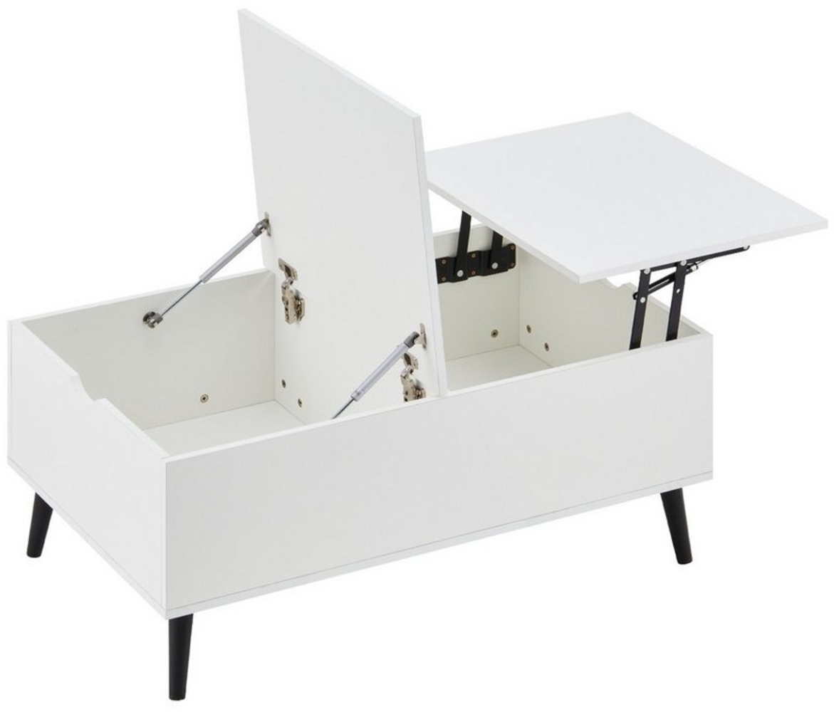 Ofcasa Couchtisch Sofatisch höhenverstellbarer (1 Tisch), Versenkbarer Wohnzimmertisch, Hubplatte Beistelltisch Bild 1