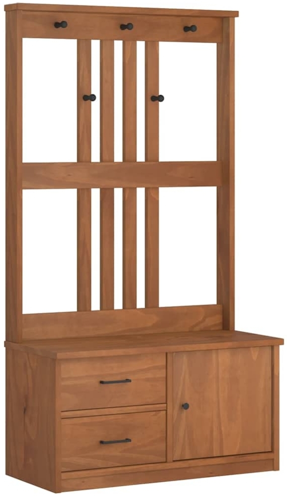 vidaXL Garderobenständer SANDNES 87x40x159,5cm Massivholz Kiefer 4010493 Bild 1