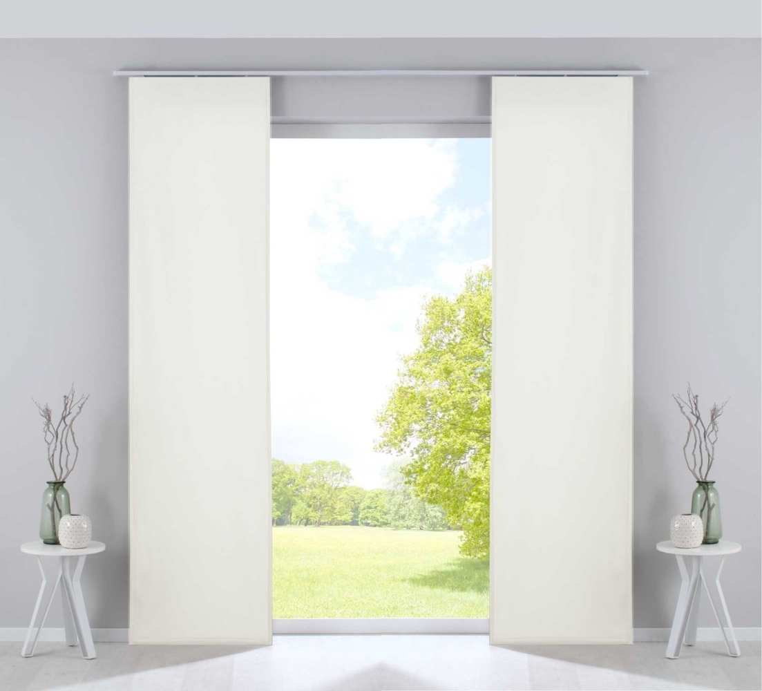 Gardinenbox Schiebegardine, Klettband (2 St), verdunkelnd, Samt, Milano Samt blickdicht Blackout Paneelwagen 203571-2-o Bild 1