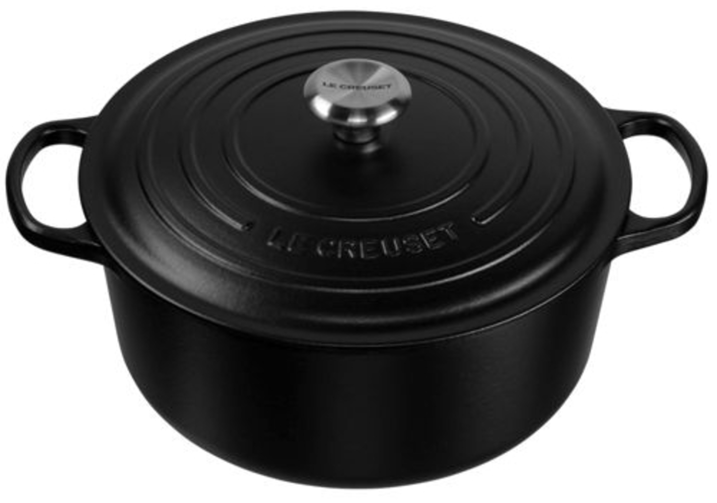 Le Creuset Signature Gusseisen-Bräter mit Deckel, Für alle Herdarten und Induktion geeignet, Rund, Schwarz, 28,0 cm, 6.7 Bild 1