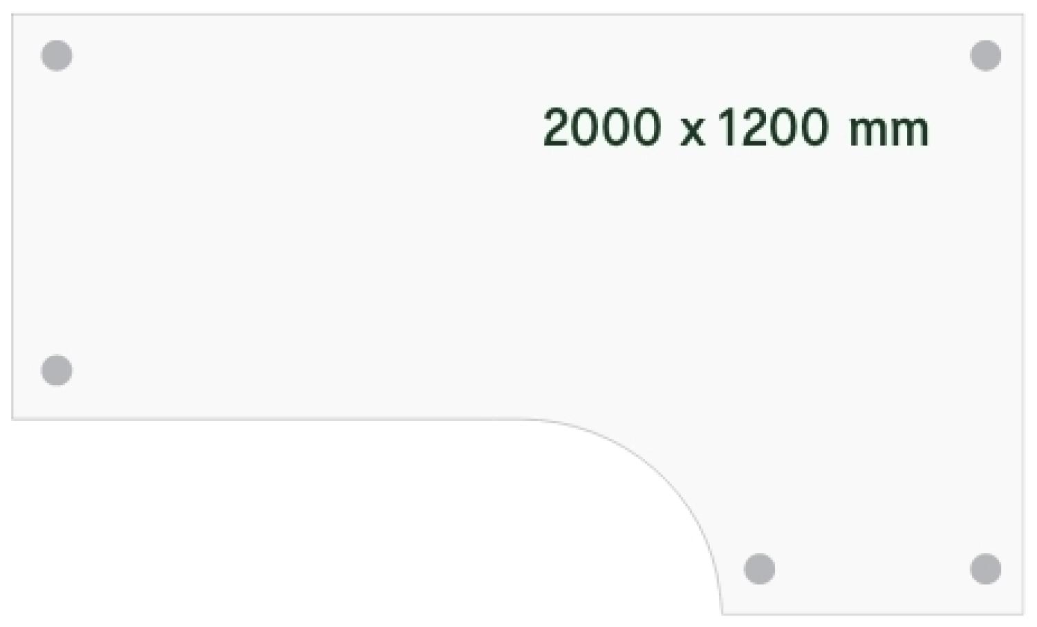 Schreibtisch DNA Anthrazit 2000x1200 mm Rechts I-Füße/Weiß Bild 1