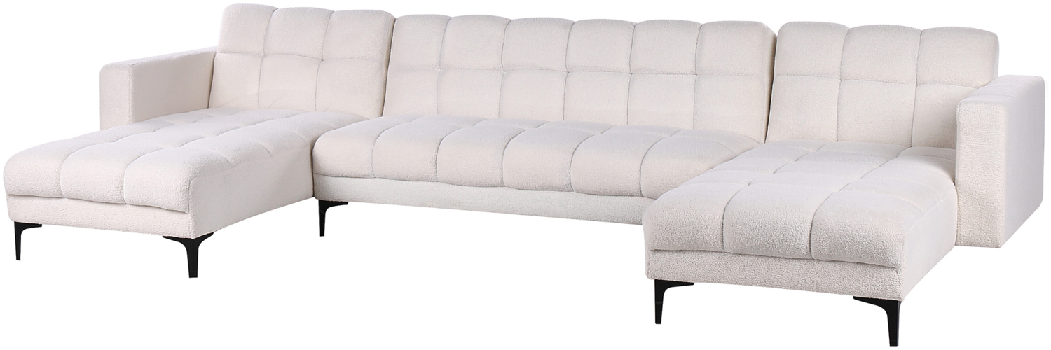 U-förmiges Sofa ALNES Weiß Bouclé Symmetrisch Bild 1