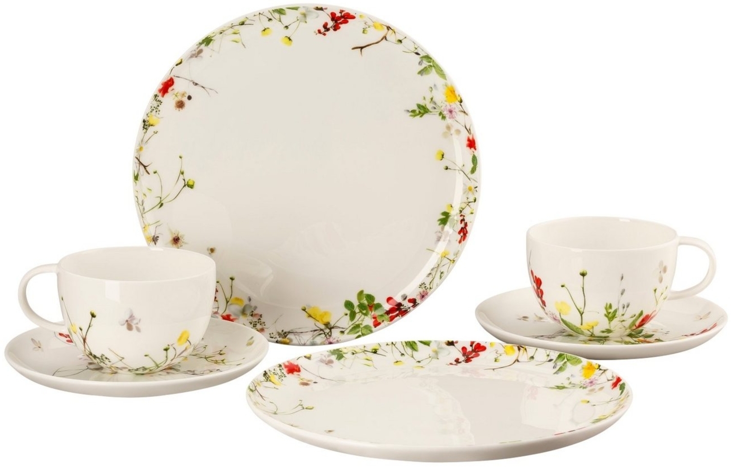Rosenthal Brillance Fleurs Sauvages Set 6tlg mit Kombitassen Bild 1