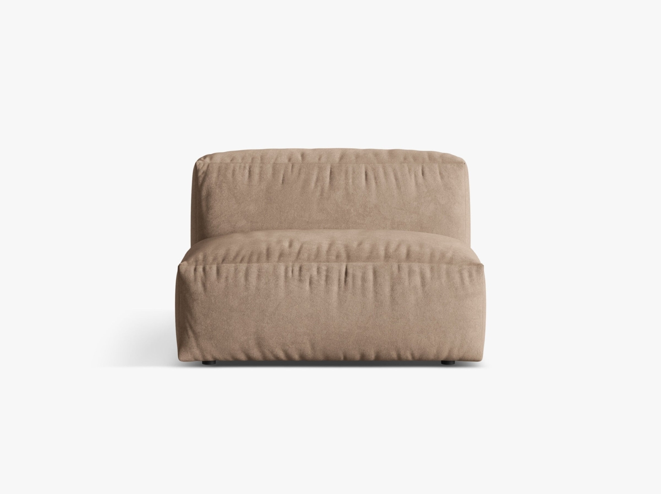 Micadoni Modul Martina 1-Sitzer Samt Dunkelbeige Bild 1