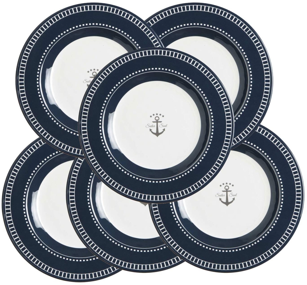 Marine Business Teller Dessertteller, 20,5 cm, rund - Sailor Soul, 6er Set, (6 St) Bild 1