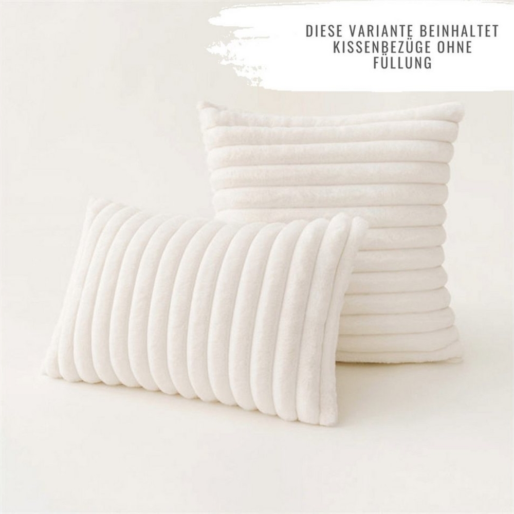 Interior by Hakito Sofakissen 2er Set Kissenbezug inklusive Füllkissen Kissen Füllung Fluf, (Spar-Set, 2 St, Dekokissen mit Füllkissen (nach gewählter Größe), Kissenhülle mit Füllung Set mit Innenkissen Füllkissen Bild 1