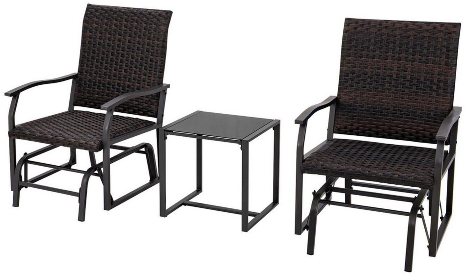 KOMFOTTEU Balkonset, Polyrattan Sitzgruppe für Garten, Hinterhof & Balkon Bild 1