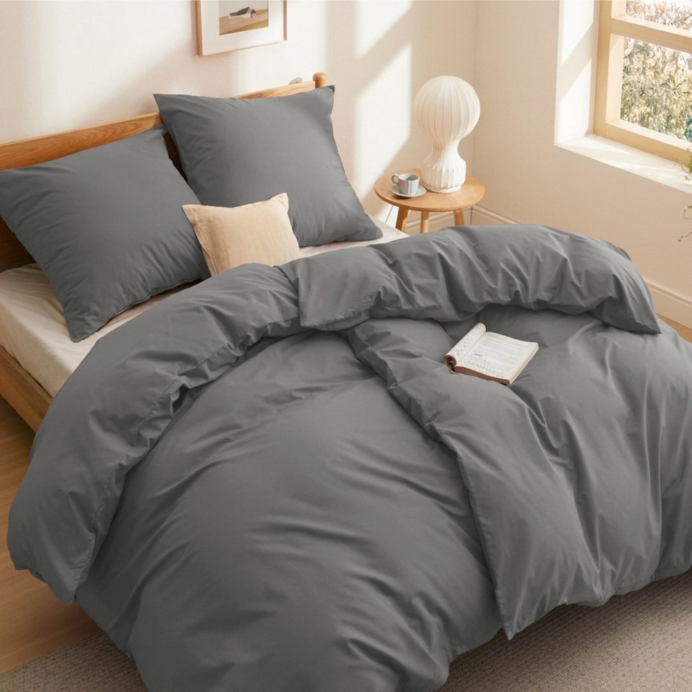 BEDSURE Bettwäsche mit Reißverschluss, 100% Baumwolle, ÖKO-TEX zertifiziert, Baumwolle, 4 teilig, hohe Atmungsaktivität und Feuchtigkeitsregulierung Bild 1