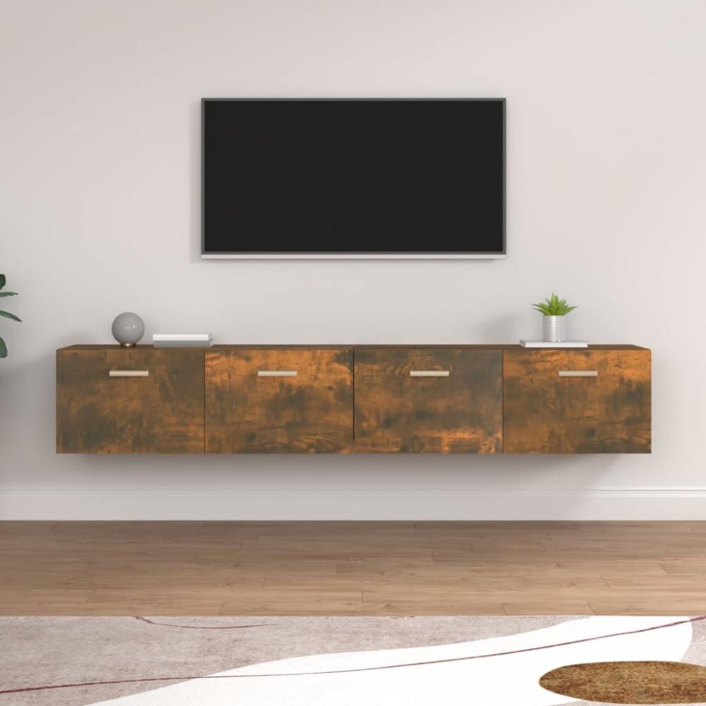 Wandschränke 2 Stk. Räuchereiche 100 x 36,5 x 35 cm Holzwerkstoff Bild 1