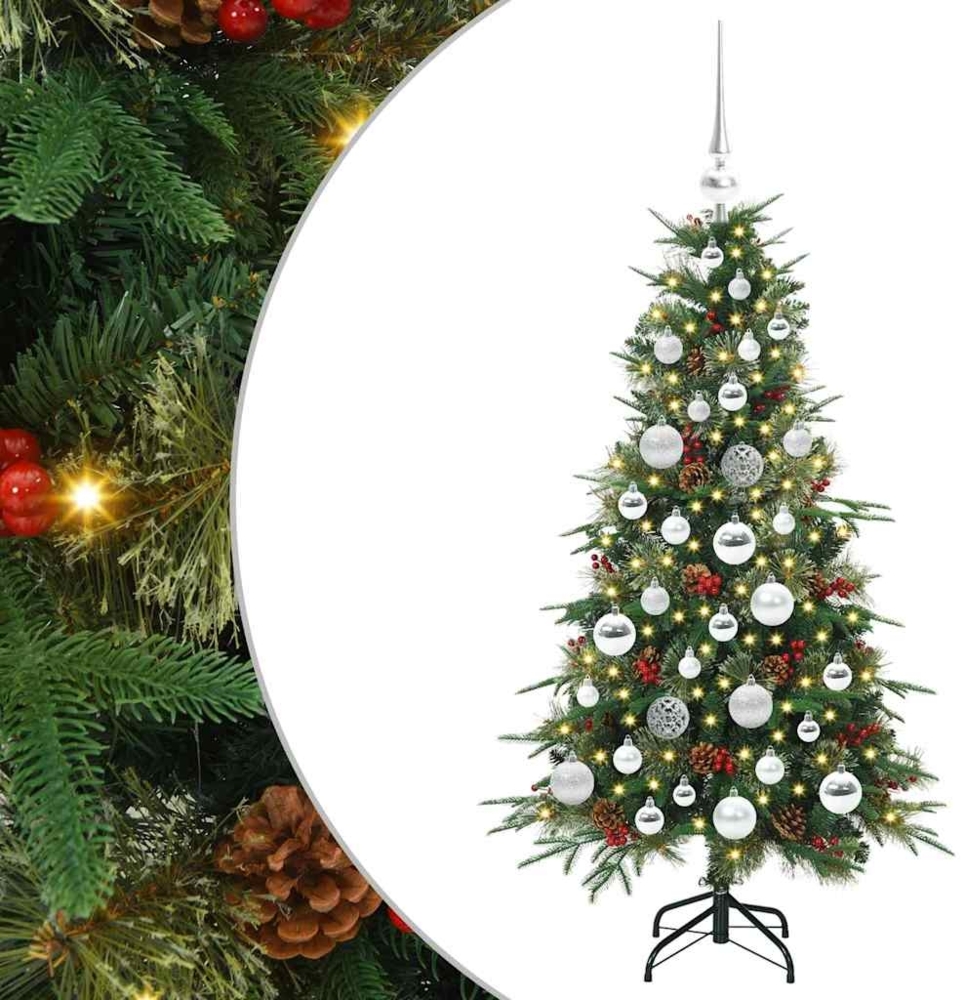 vidaXL Künstlicher klappbarer Weihnachtsbaum Grün 120 cm PE und PVC 3397398 Bild 1