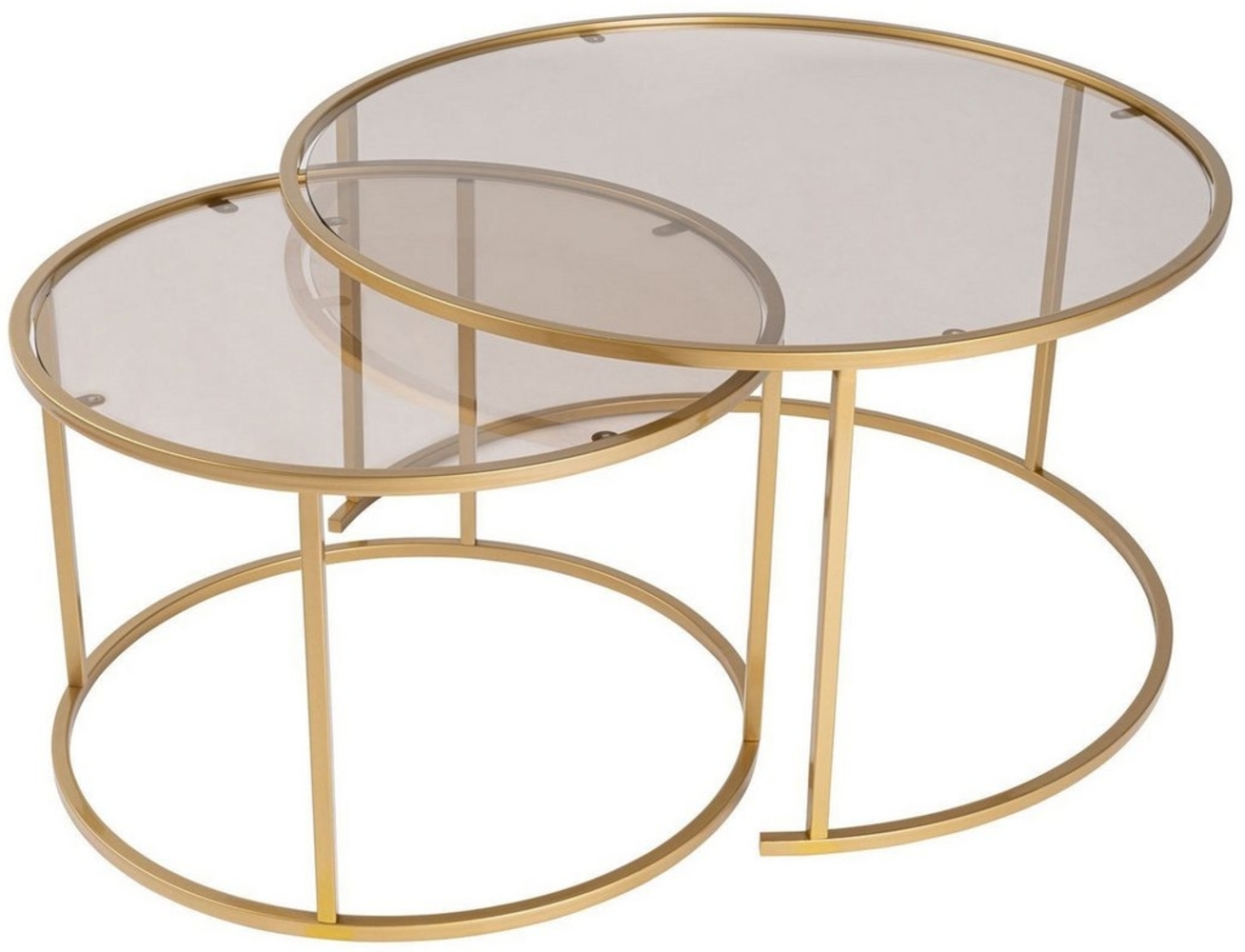 Skye Decor Couchtisch 100% TEMPERED GLASS und METAL, 80 cm - 60 cm, NRD110 (Set, 2-St, 2er-Set), Width 80 cm, Width 60 cm Bild 1