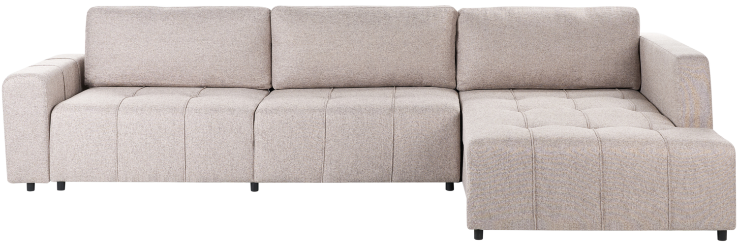 Linksseitiges Ecksofa INNVIK Stoff Hellbraun Linksseitig Bild 1