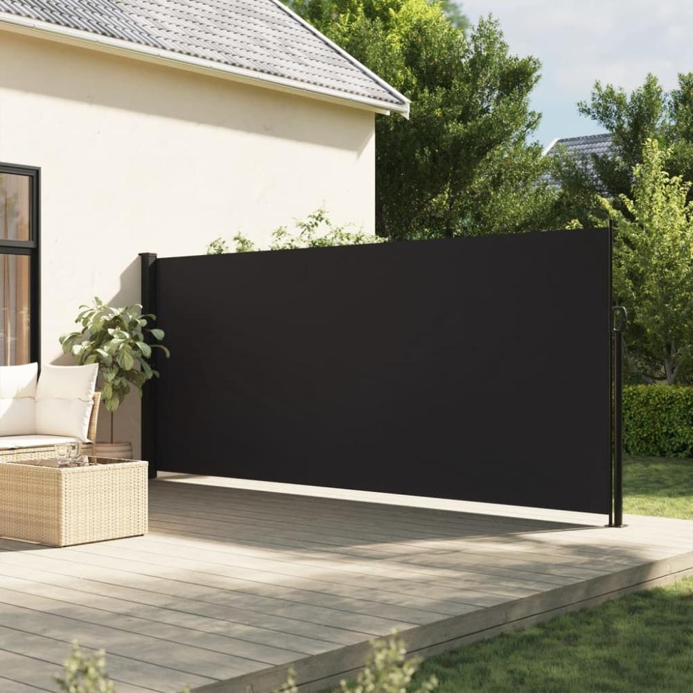 vidaXL Seitenmarkise Ausziehbar Schwarz 180x500 cm 4004444 Bild 1