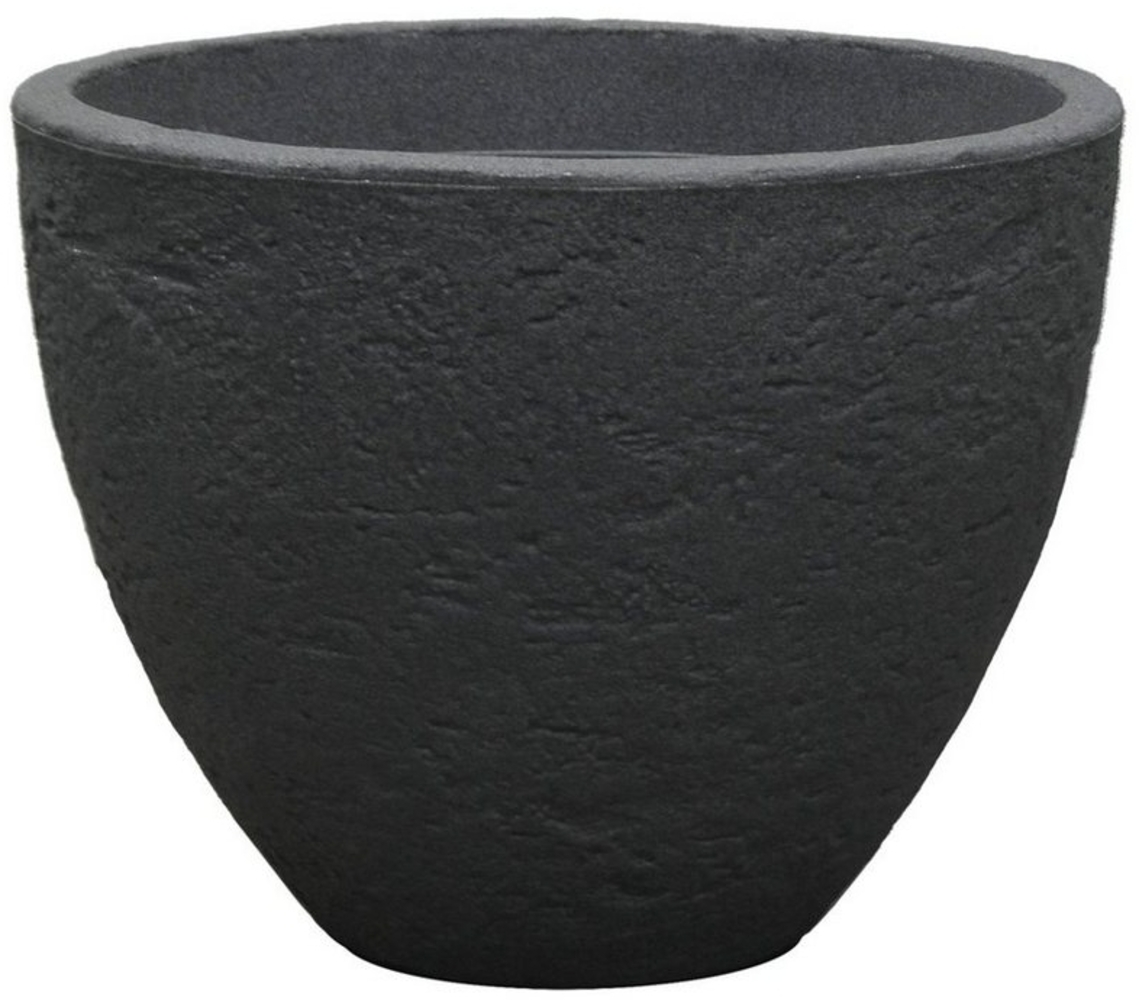 Dehner Blumentopf Pflanztopf Stone, Ø 40/50 cm, Höhe ca. 31/39 cm, robust und leicht, Blumentopf für drinnen und draußen Bild 1