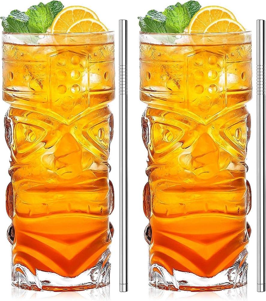 INFTYLE Tiki Cocktail Gläser Set 2-14 oz - Exotische Cocktails, Mai Bild 1