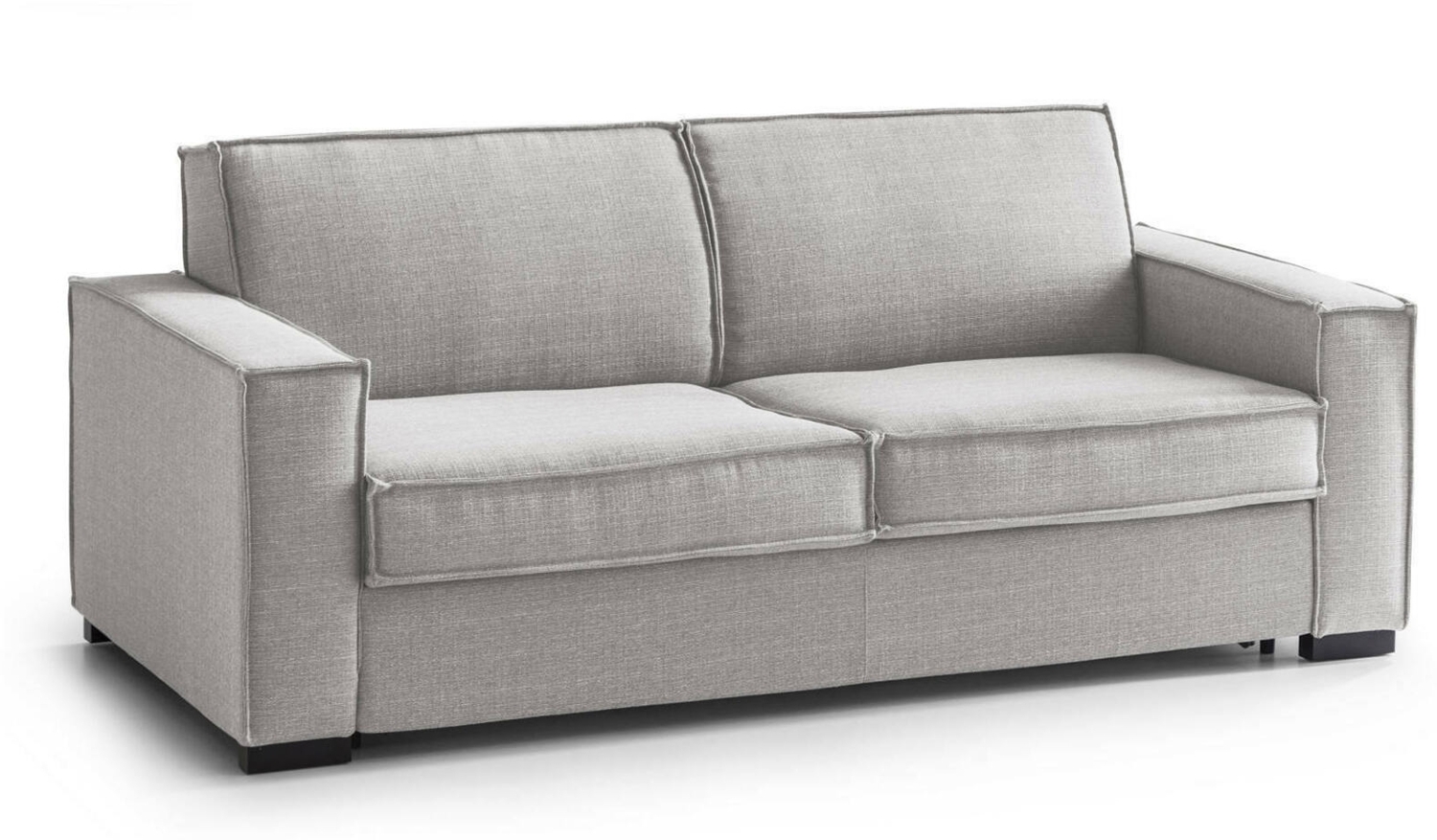 Dmora 2-Sitzer Schlafsofa Alano, Wohnzimmersofa mit drehbarer Öffnung, gepolsterter Stoff, Standardarmlehnen, 100 % Made in Italy, 180 x 95 x 90 cm, Grau Bild 1