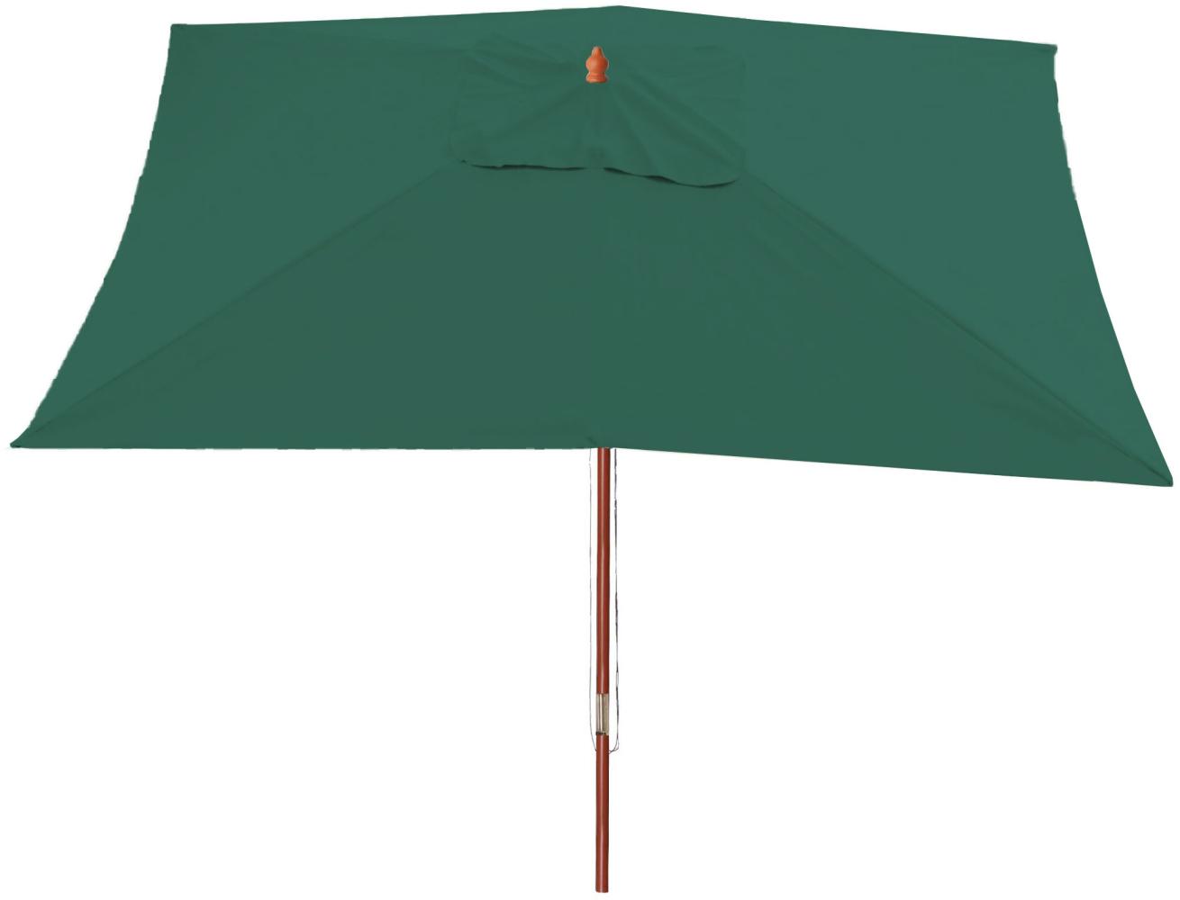 Sonnenschirm Florida, Gartenschirm Marktschirm, 3x4m Polyester/Holz 6kg ~ grün Bild 1