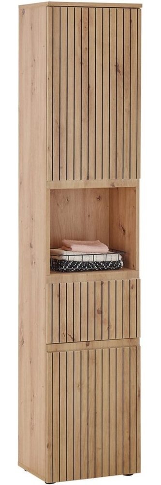 AUSTIN Badezimmer Hochschrank in Artisan Eiche Optik, Wildeiche Optik FSC-zertifiziert - Badezimmerschrank Bad Schrank mit viel Stauraum - 40 x 181 x 31 cm (B/H/T) Bild 1