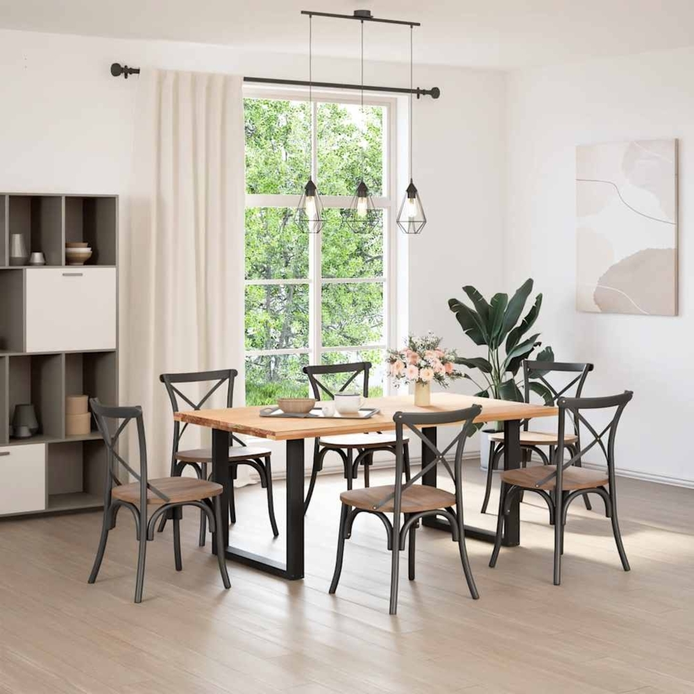 vidaXL Esstischbeine U-Form 2 Stk. Schwarz 80x(72-73) cm Stahl 4013188 Bild 1