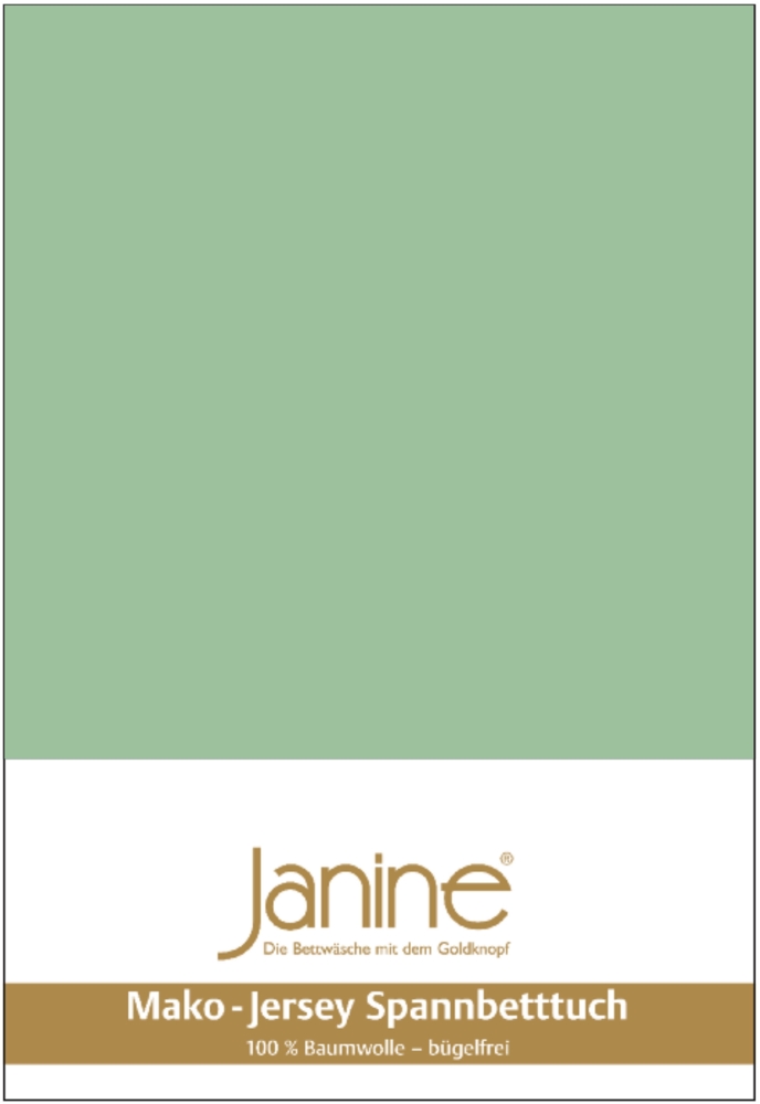 Janine Mako Jersey Spannbetttuch Bettlaken 140-160x200 cm OVP 5007 26 lind Bild 1