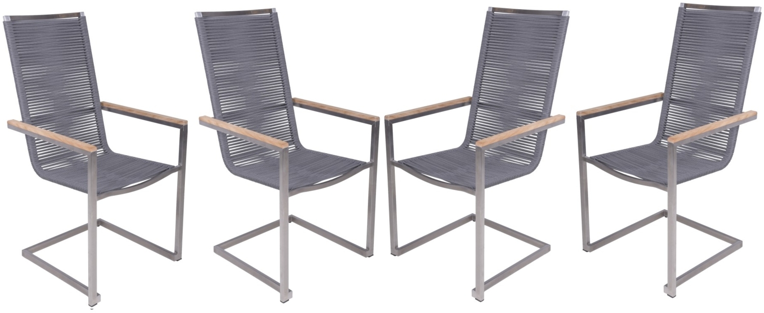 4er Set Freischwinger Pavia Hochlehner Küchenstuhl Wohnzimmer Esszimmer Stuhl Bild 1