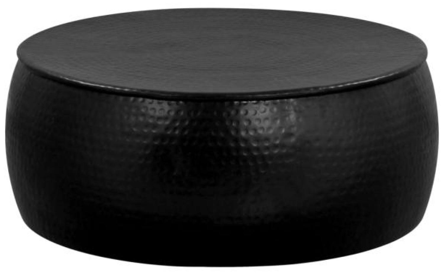 vidaXL Couchtisch aus Gehämmertem Aluminium 70x30 cm Schwarz Bild 1