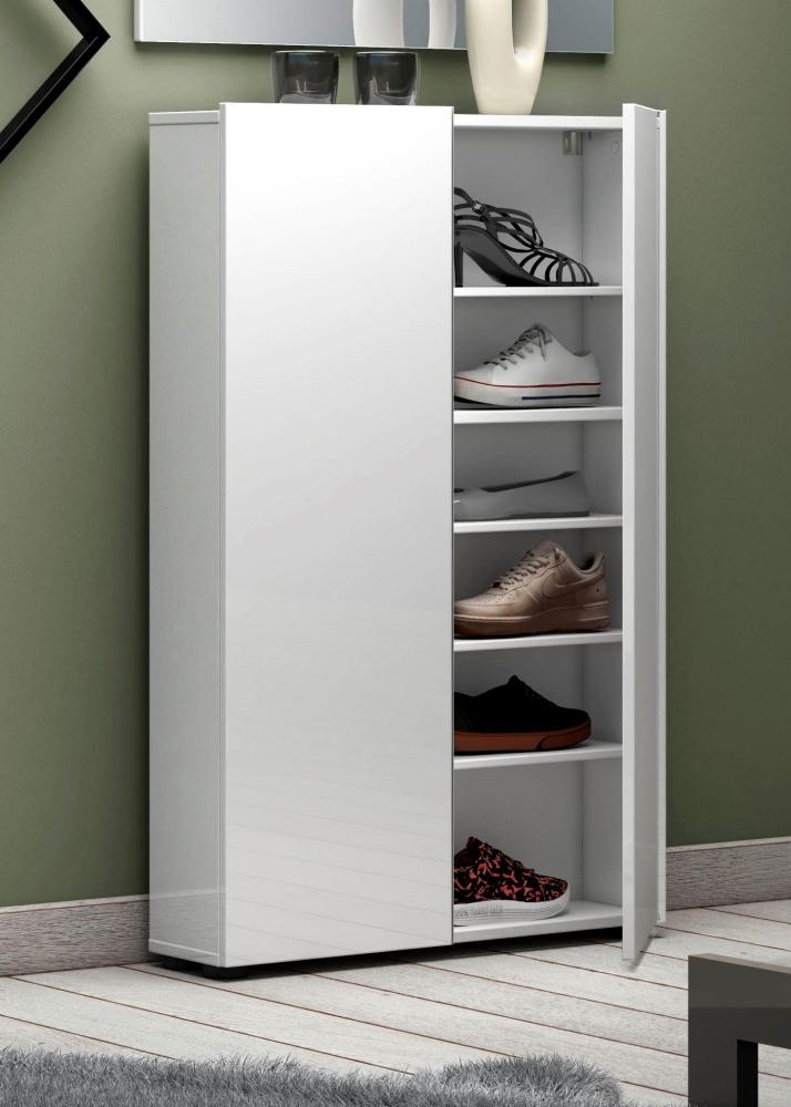 Schuhschrank >SPAZIO< (BxHxT: 73,4x115x18,6 cm) in weiß - 73,4x115x18,6 (BxHxT) Bild 1