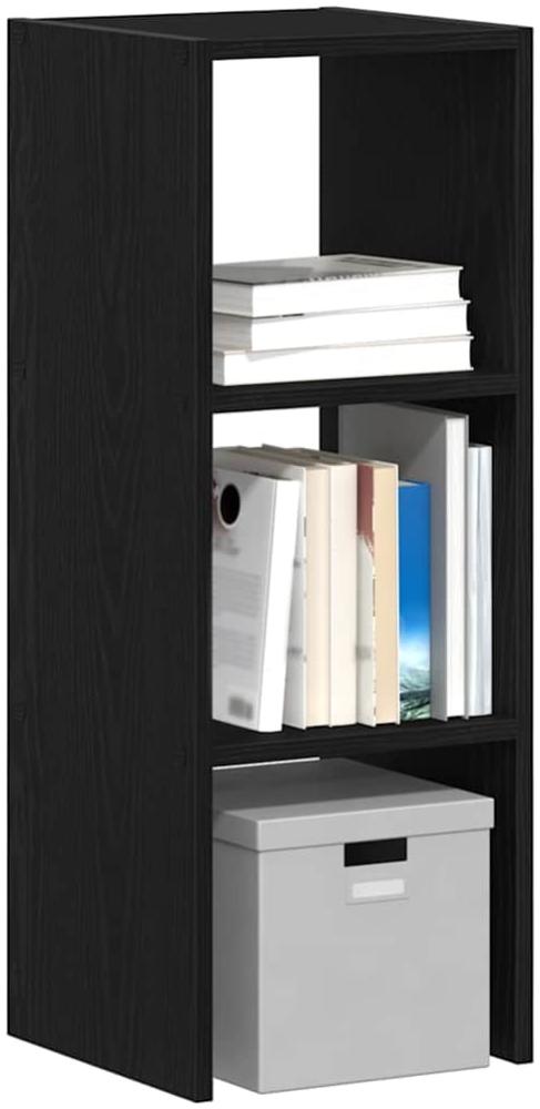 vidaXL Bücherregal Stapelbar Schwarz Eichen-Optik 30x30x80 cm 858805 Bild 1